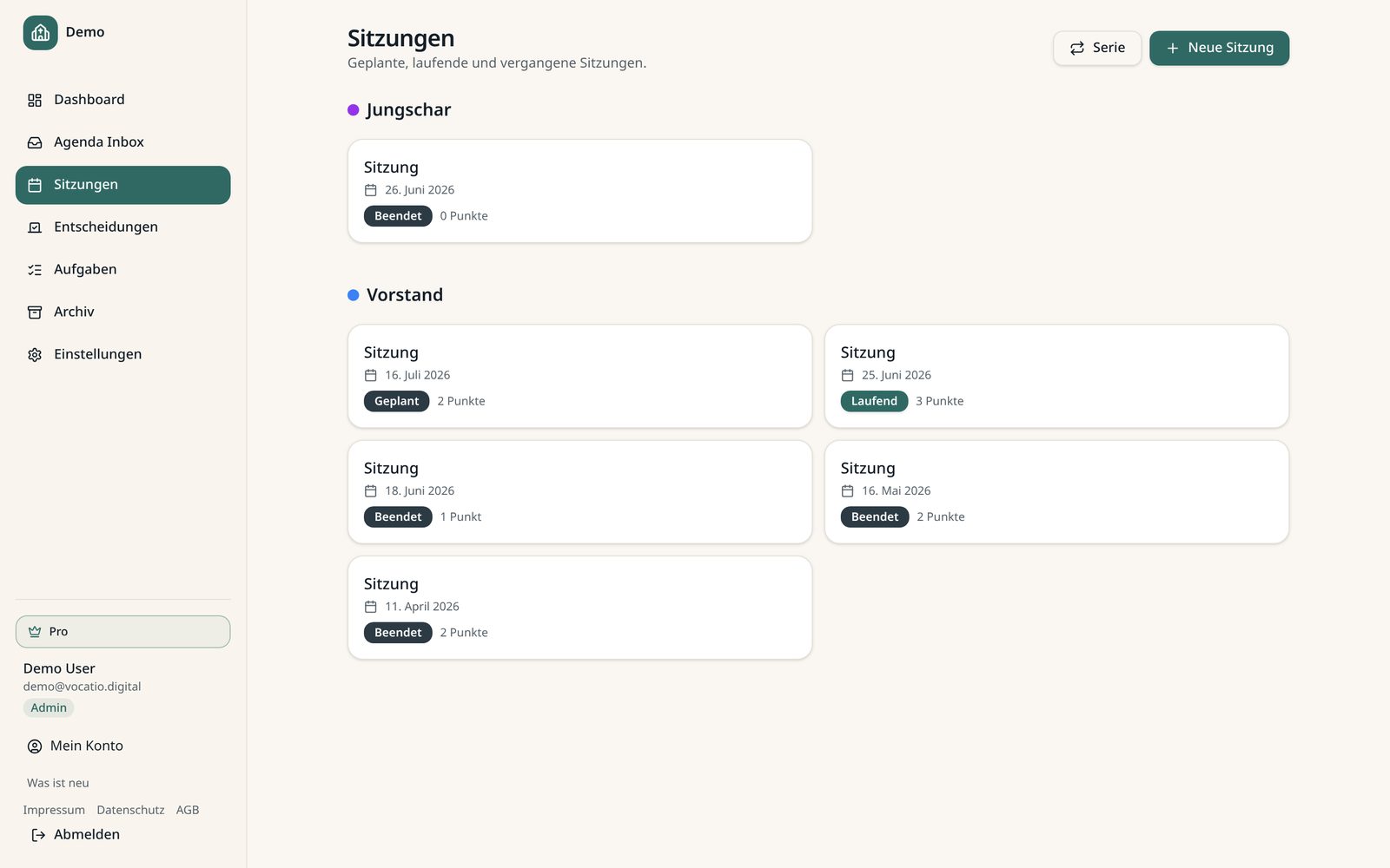 Meetings automatisch nach Teams sortiert